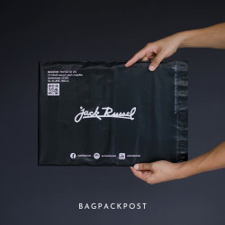 พิมพ์ซอง สกรีนซองไปรษณีย์สีดำ BagPackPost (Jack Russel)