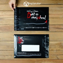 พิมพ์ลาย สกรีนลายบนซองไปรษณีย์พลาสติก BagPackPost (Devil)