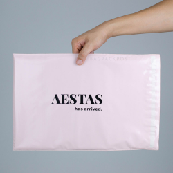 พิมพ์ซอง สกรีนซองไปรษณีย์สีชมพู BagPackPost ลาย Aestas