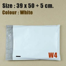 ซองไปรษณีย์พลาสติก สีขาว ขนาด 39x50 cm. (W4) ชุดละ 50 ใบ
