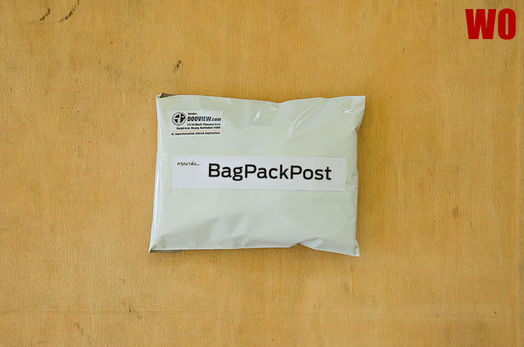 ซองไปรษณีย์สีขาว ขนาด 20x26 + ฝาปิด 4 cm.  ตัวอย่าง รีวิว ใส่สินค้า 6 BagPackPost