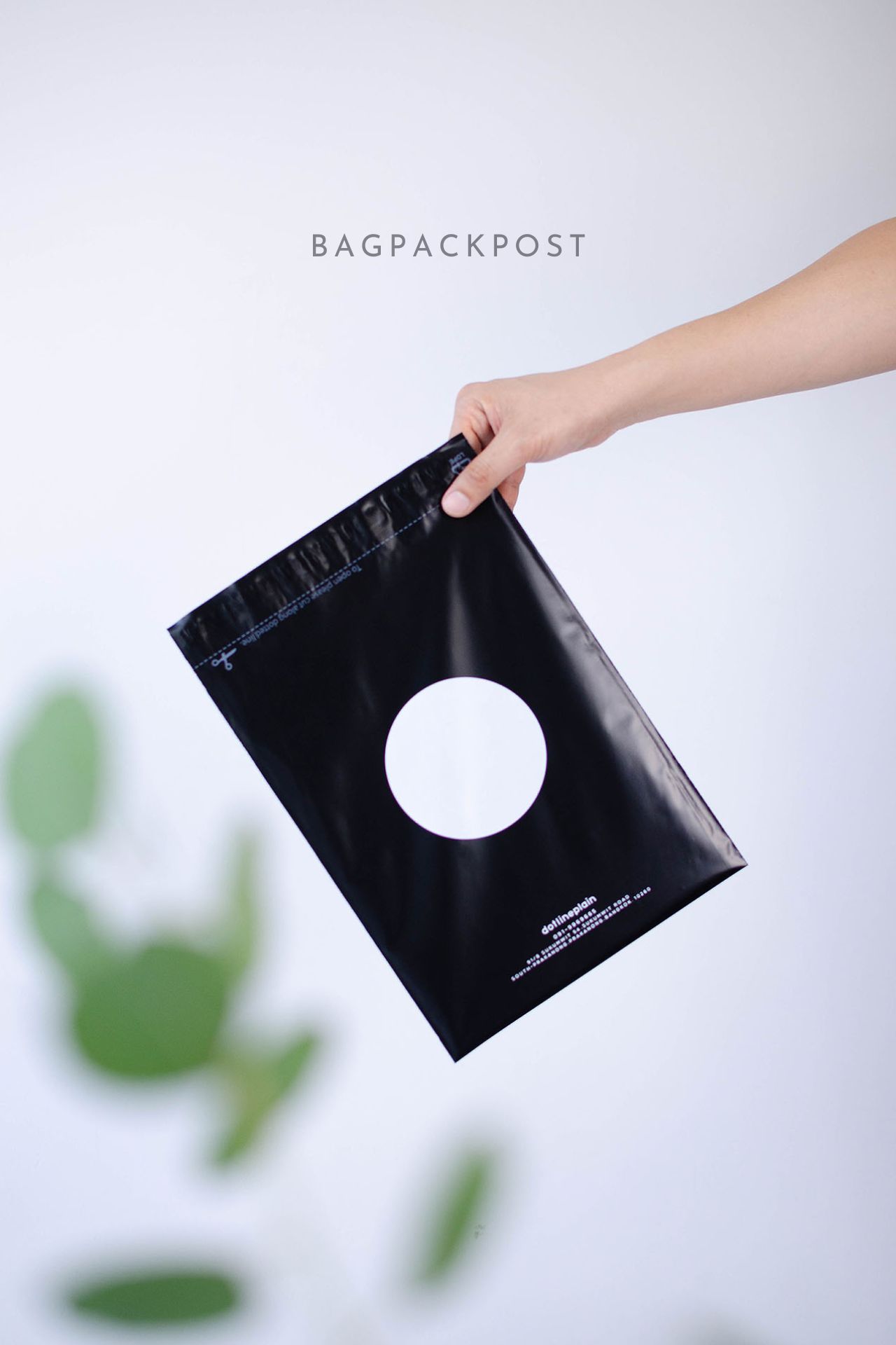 ผลิตถุงไปรษณีย์ ซองไปรษณีย์พิมพ์ลาย Dotlineplain ซองไปรษณีย์สีดำ ถุงไปรษณีย์พิมพ์ลาย 2 BagPackPost