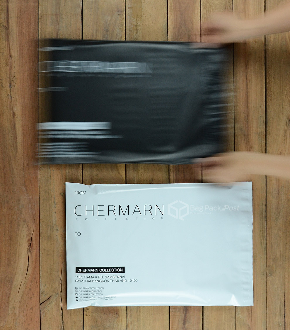 ผลิตถุงไปรษณีย์ ซองไปรษณีย์พิมพ์ลาย ถุงไปรษณีย์พิมพ์ลาย  ซองพิมพ์ลาย CHERMARN | BagPackPost