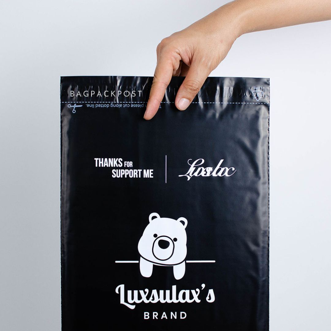 ซองไปรษณีย์พิมพ์ลาย Luxsulax ซองไปรษณีย์สีดำ ซองกันน้ำ 4 BagPackPost