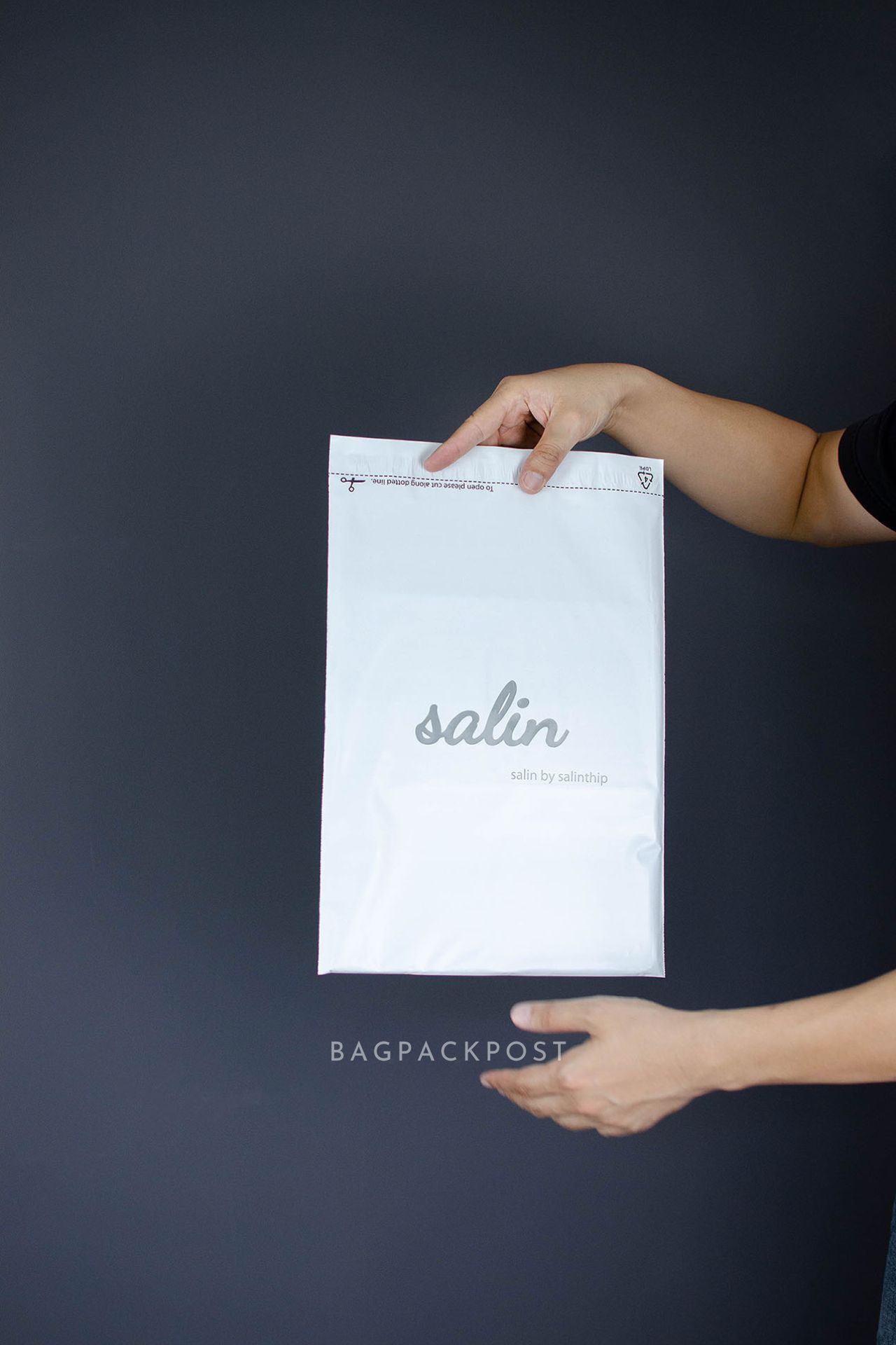 ผลิตถุงไปรษณีย์ ถุงพัสดุ ซองไปรษณีย์พิมพ์ลาย Salin ซองไปรษณีย์สีขาว ถุงไปรษณีย์พิมพ์ลาย 3 BagPackPost