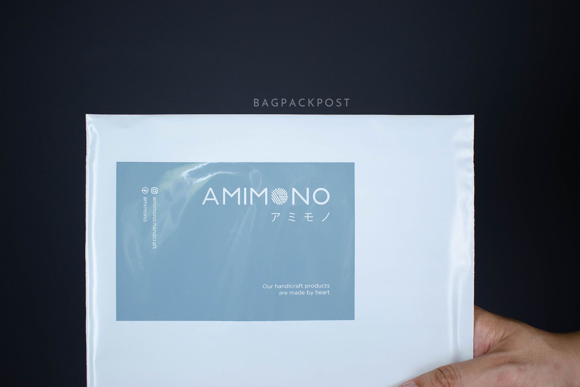 ผลิตถุงไปรษณีย์ ซองไปรษณีย์พิมพ์ลาย AMIMONO ซองไปรษณีย์สีขาว ถุงไปรษณีย์พิมพ์ลาย 2 BagPackPost