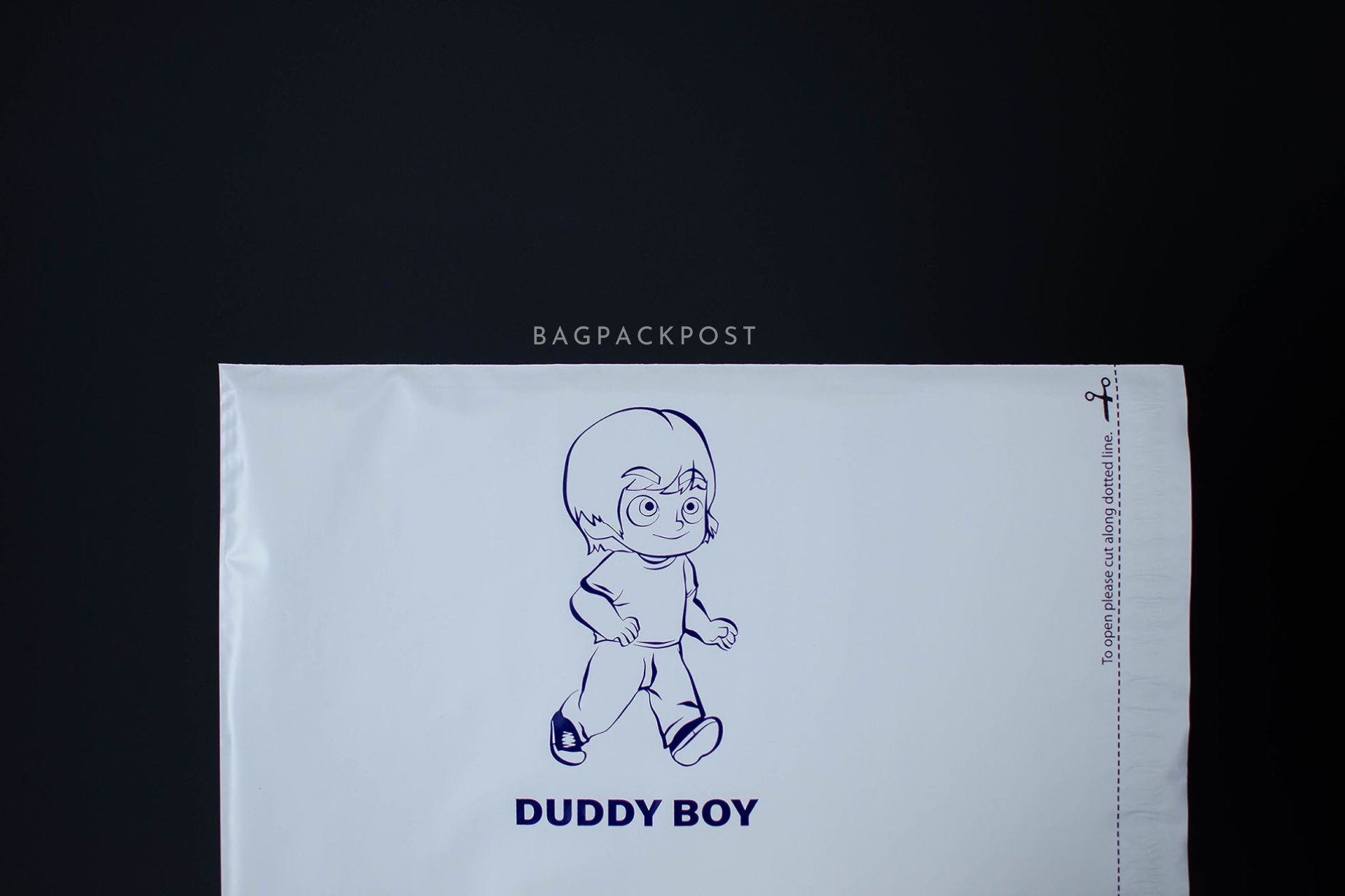 ผลิตถุงไปรษณีย์ ซองไปรษณีย์พิมพ์ลาย DUDDY BOY ซองไปรษณีย์สีขาว ถุงไปรษณีย์พิมพ์ลาย 2 BagPackPost