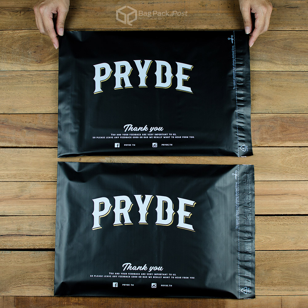 ซองไปรษณีย์พิมพ์ลาย PRYDE ซองไปรษณีย์สีดำ ซองกันน้ำ 1 BagPackPost