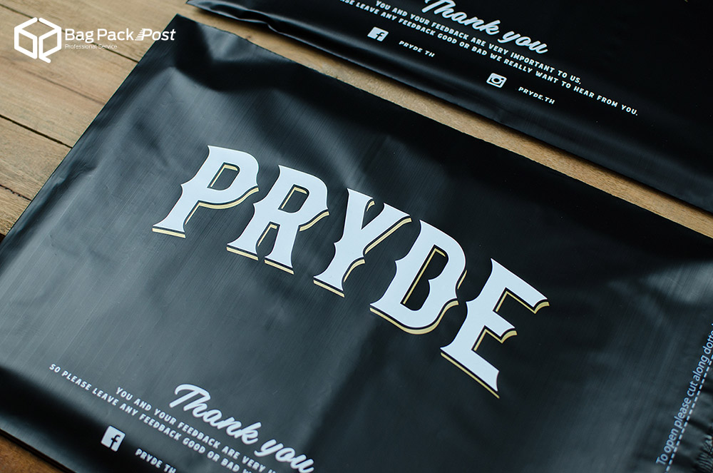 ซองไปรษณีย์พิมพ์ลาย PRYDE ซองไปรษณีย์สีดำ ซองกันน้ำ 2 BagPackPost