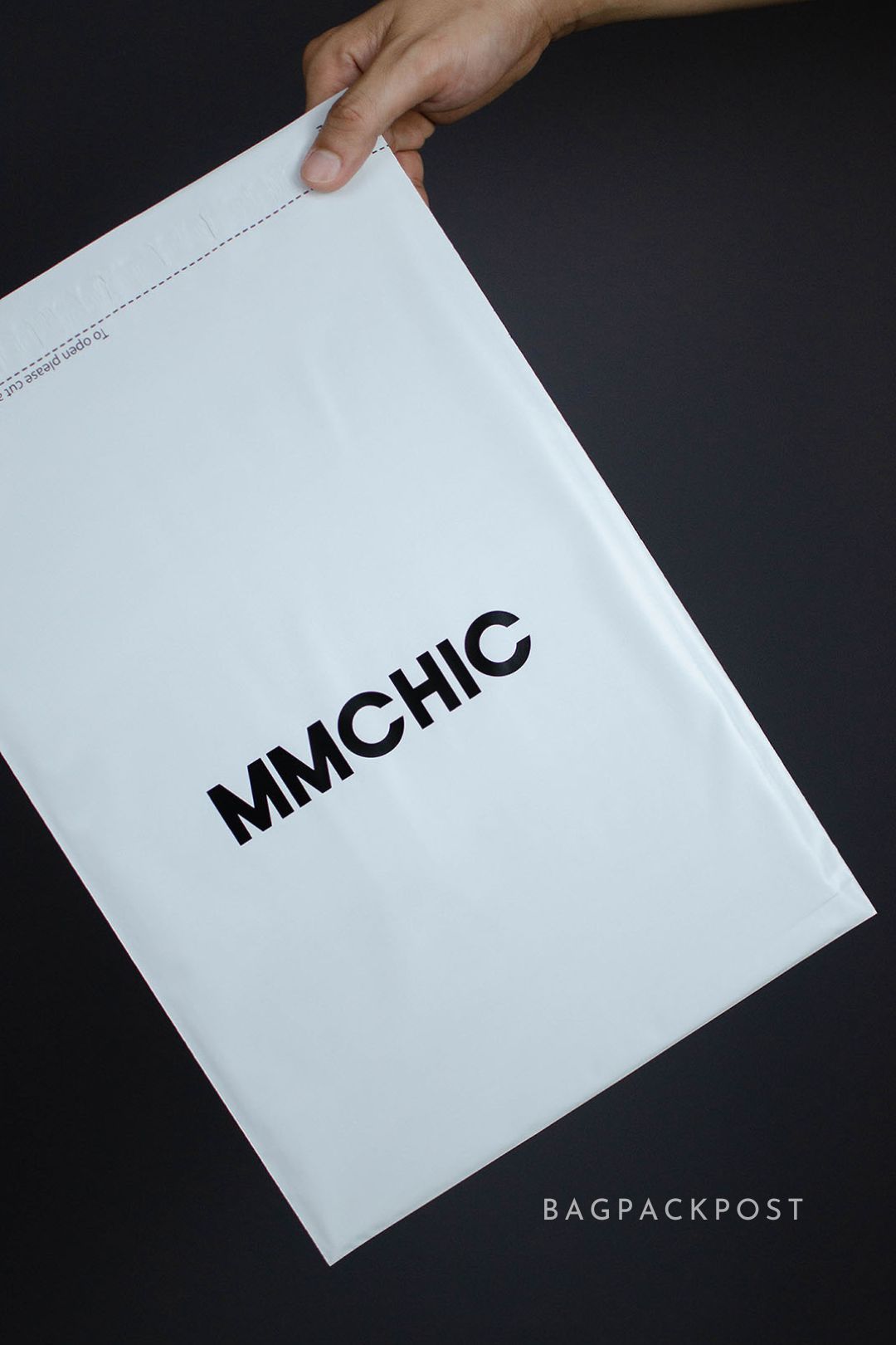 ผลิตถุงไปรษณีย์ ซองไปรษณีย์พิมพ์ลาย mmchic ซองไปรษณีย์สีขาว ถุงไปรษณีย์พิมพ์ลาย 4 BagPackPost
