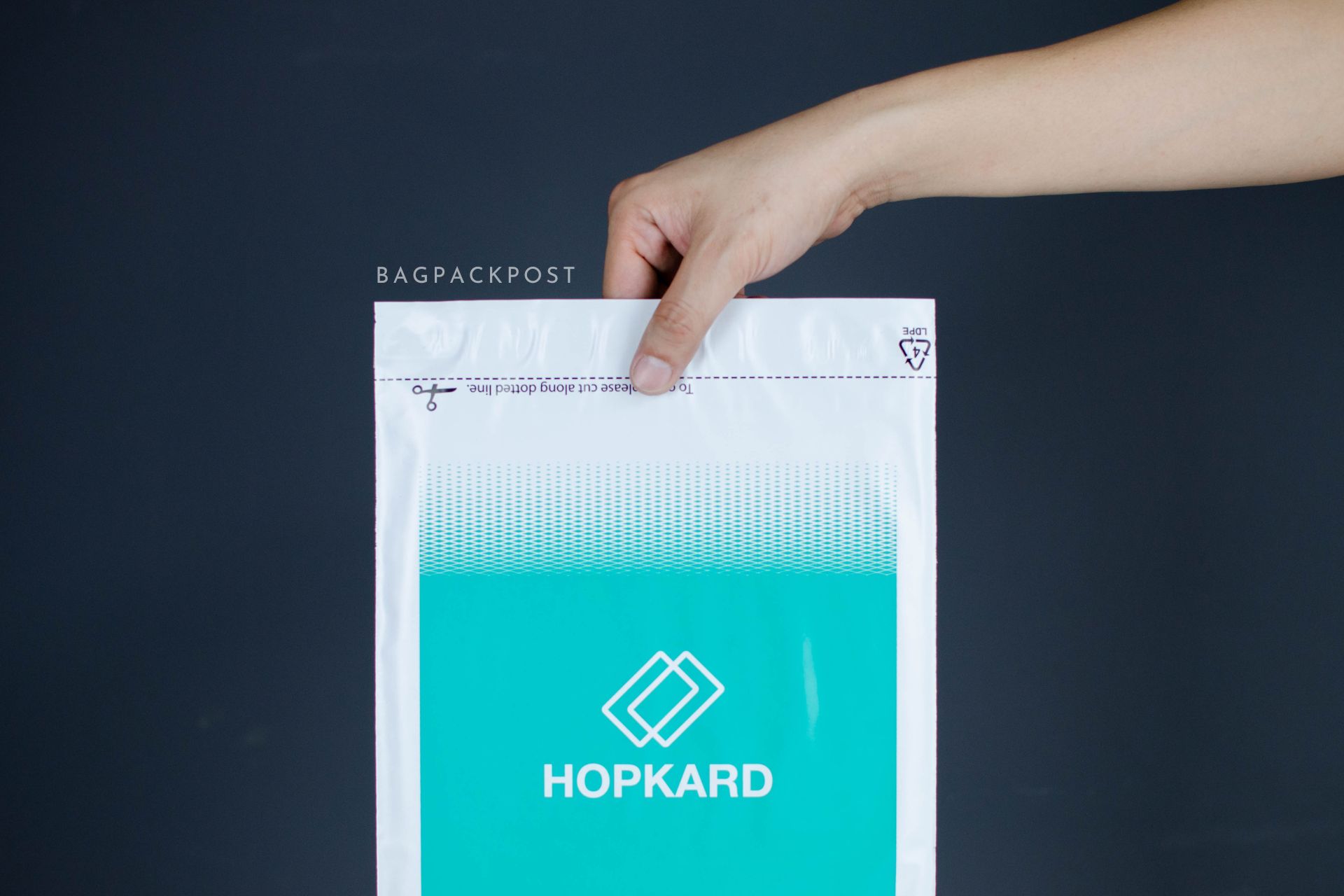 ผลิตถุงไปรษณีย์ ถุงพัสดุ ซองไปรษณีย์พิมพ์ลาย HOPKARD ซองไปรษณีย์สีขาว ถุงไปรษณีย์พิมพ์ลาย 1 BagPackPost