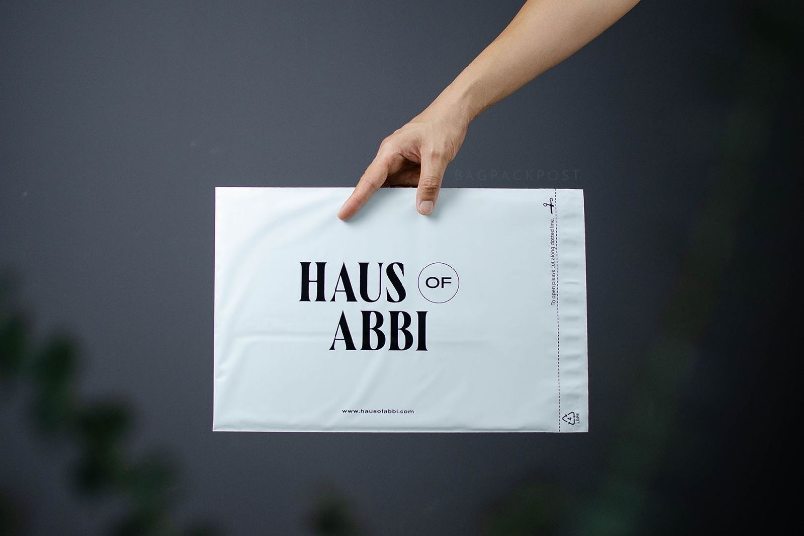 ผลิตถุงไปรษณีย์ ซองไปรษณีย์พิมพ์ลาย ถุงไปรษณีย์พิมพ์ลาย  ซองพิมพ์ลาย Haus of Abbi ส่งด่วน งานคุณภาพ | BagPackPost